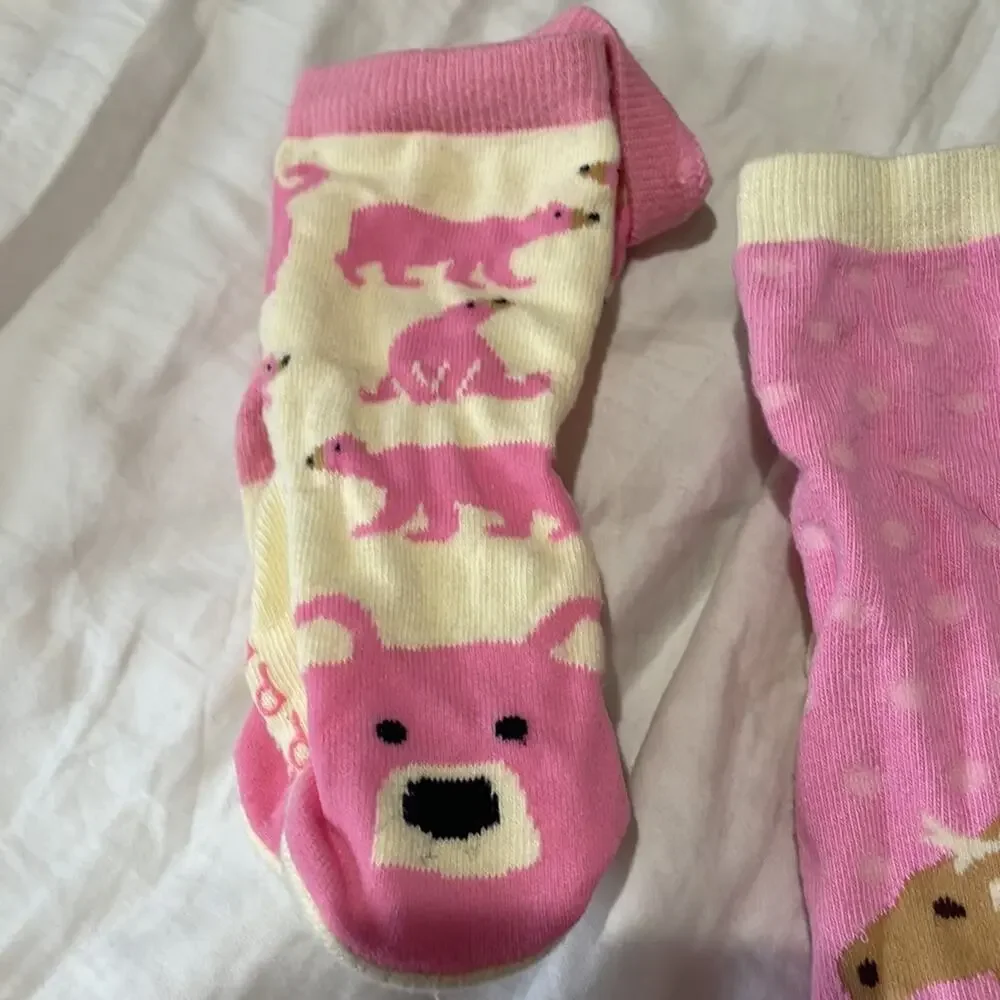 Little Blue House byHatley sock trio of nwt and worn once gripper feet